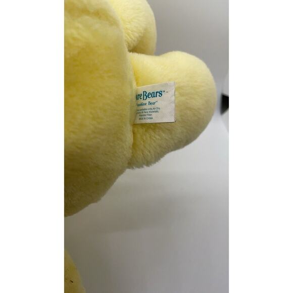 Care Bears Vintage 2002 Care Bear Funshine Sun Yellow Bear Stuffed 12" Plush - Picture 4 of 5